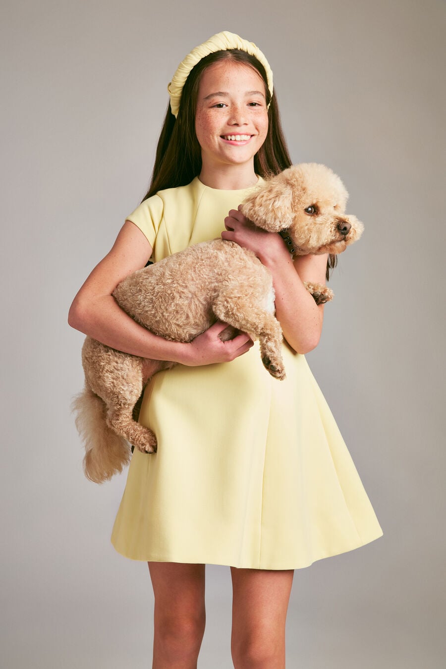 DELYLA MINI DRESS in colour Lemon