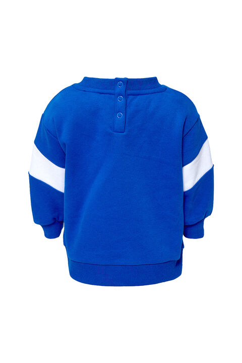 BABY GIRL OVERSIZED TRACK SWEATER in colour DAZZLING BLUE