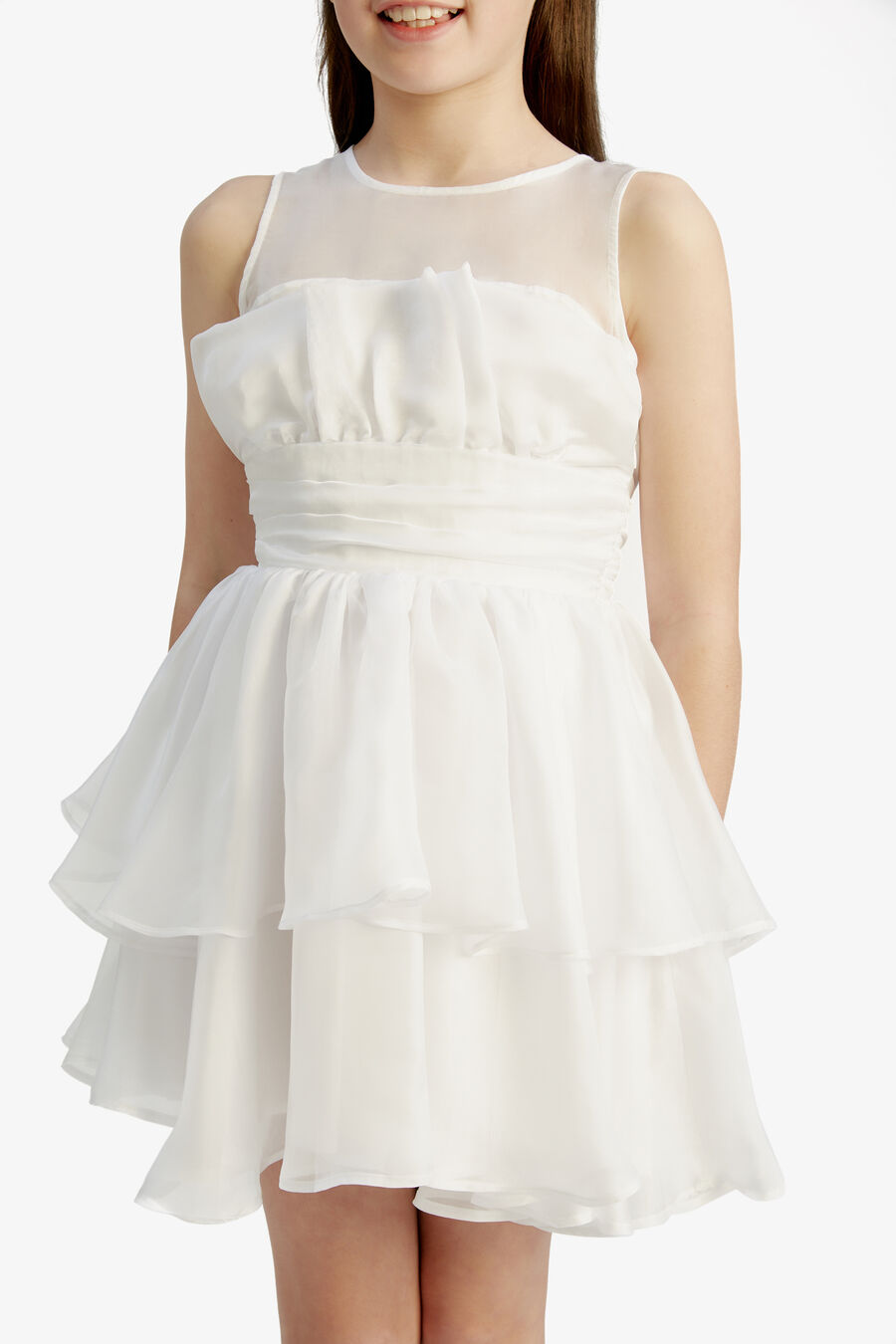 Girls Fallon Organza Mini Dress