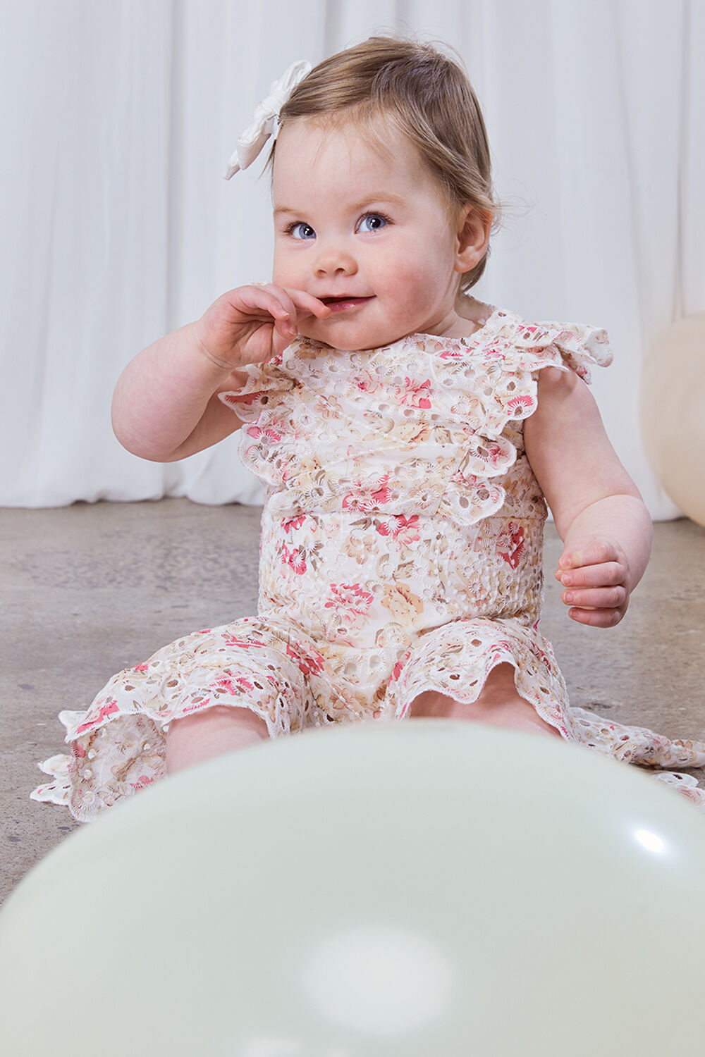 BABY GIRL AMELIA FLORAL DRESS in colour SACHET PINK