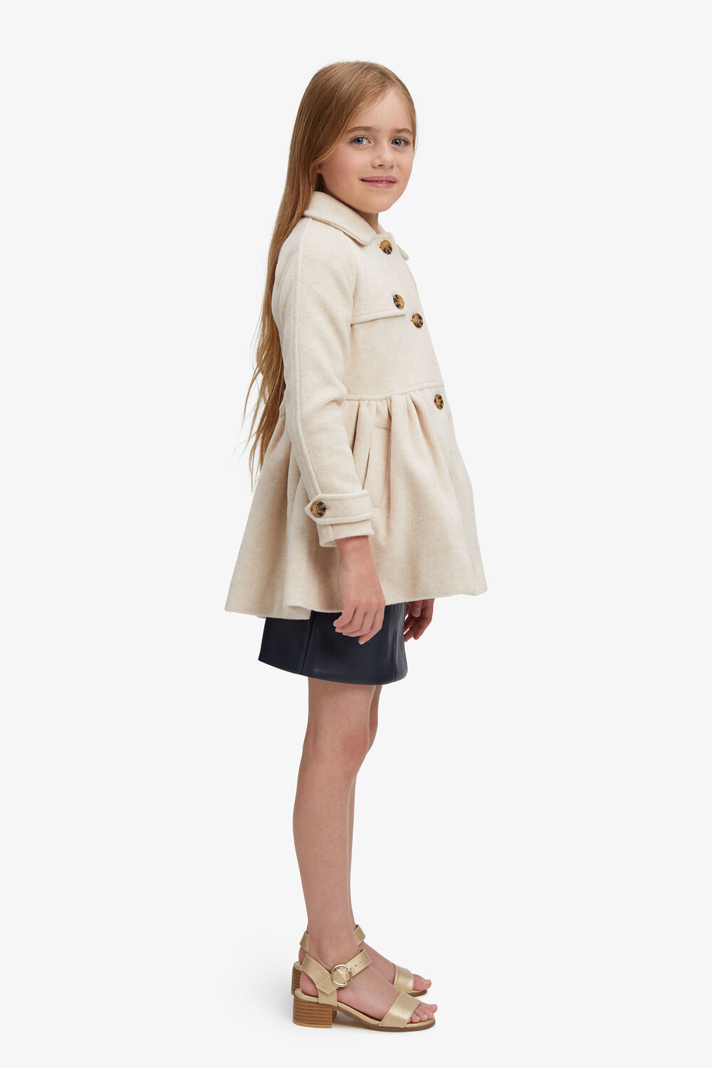 GIRLS TIA TRENCH COAT in colour WHITE SWAN