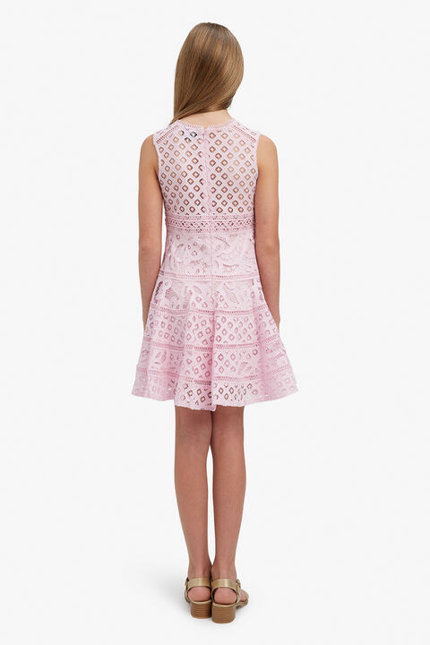 JUNIOR GIRL ELISE LACE DRESS in colour MOOD INDIGO