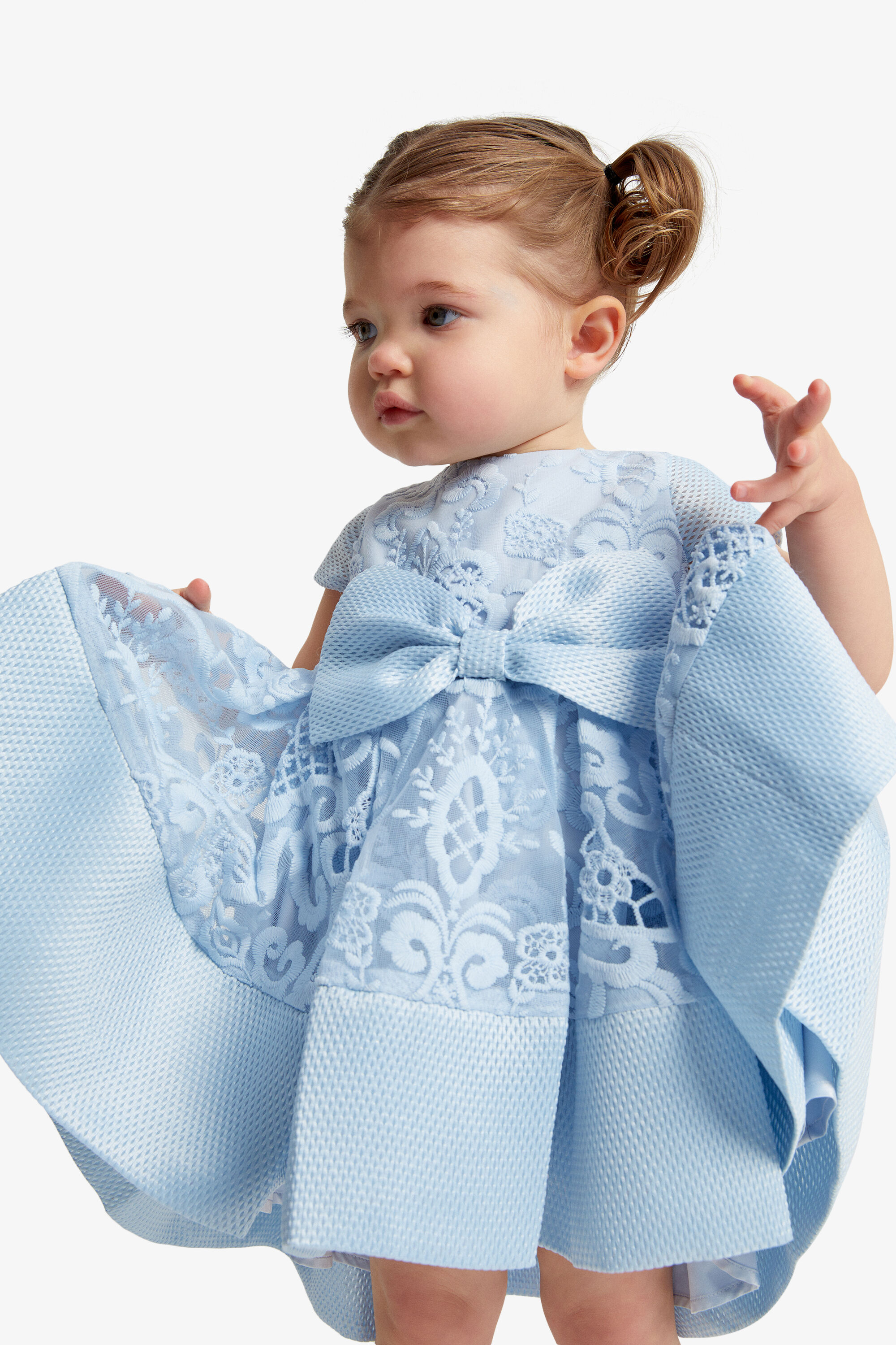 Baby Girl Ava Starlet Dress In Sky Blue Bardot Junior