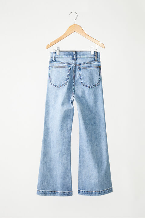 lora wide leg jean in indigo in colour TRUE NAVY