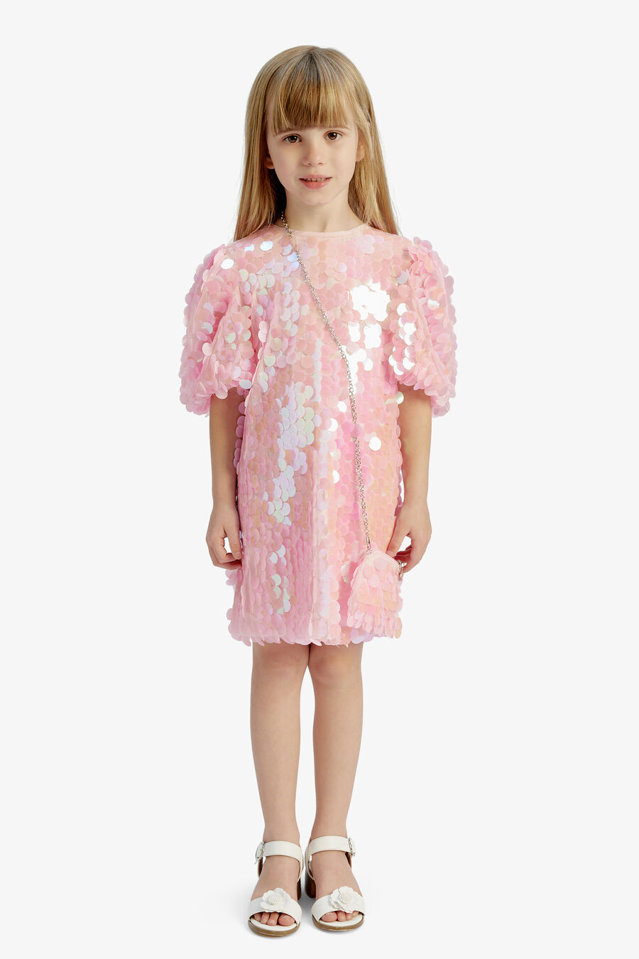 GISELLE SEQUIN DRESS in colour PINK
