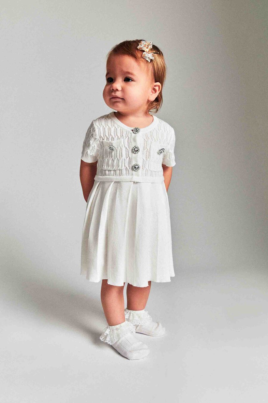 Baby Girl Pleat Knit Dress