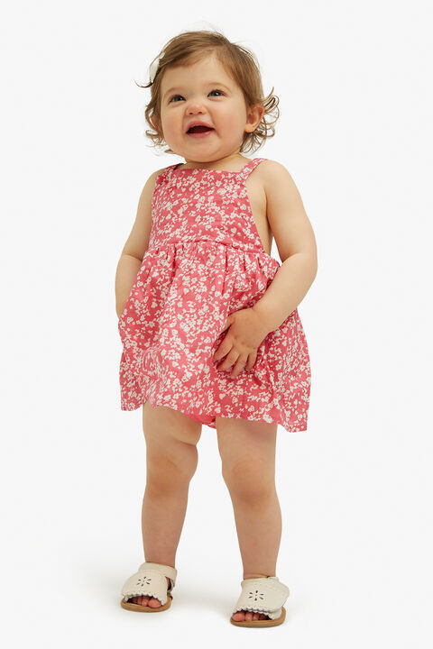 baby girl floral grow in pink flora in colour PEACH WHIP