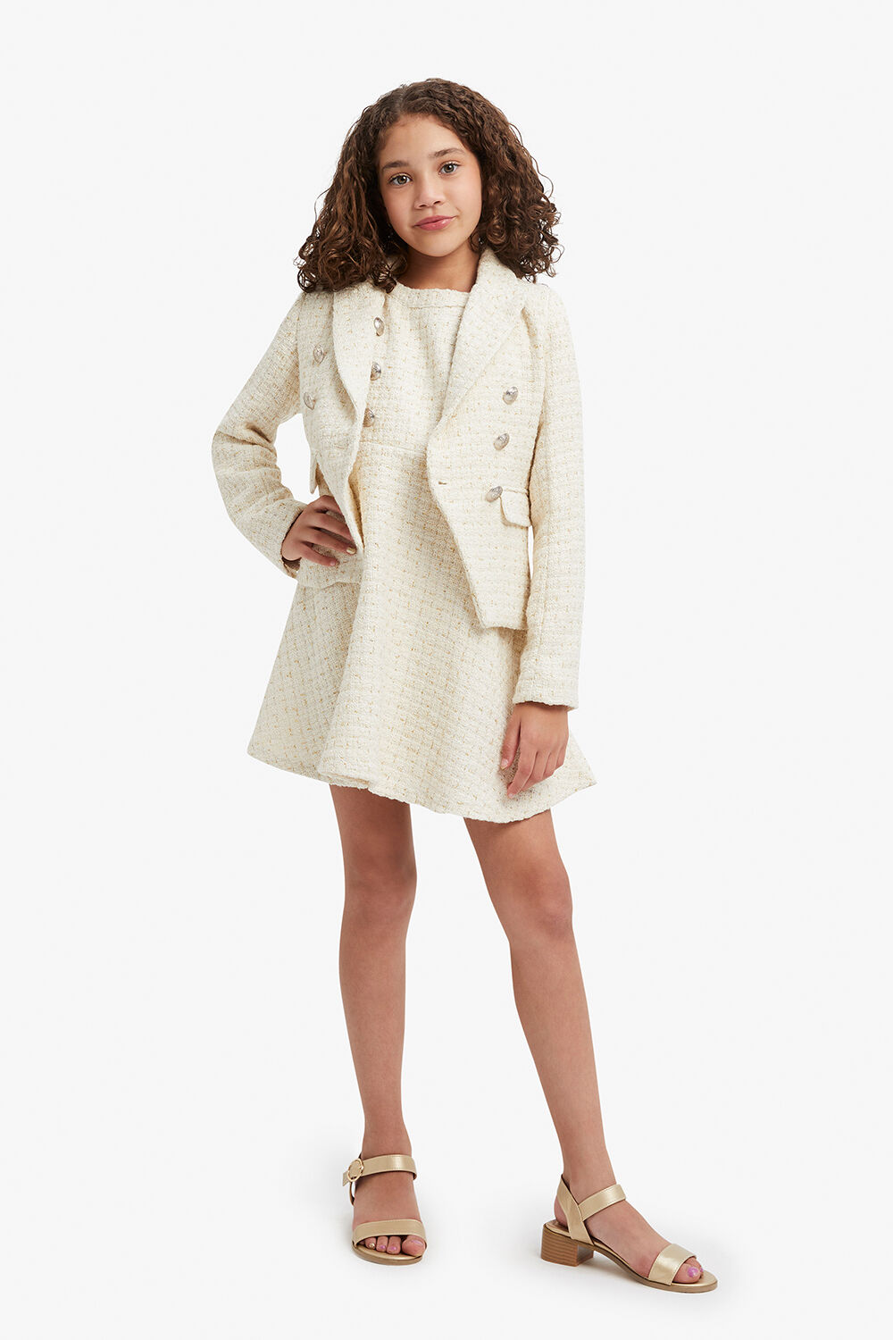 Girls top boucle jacket