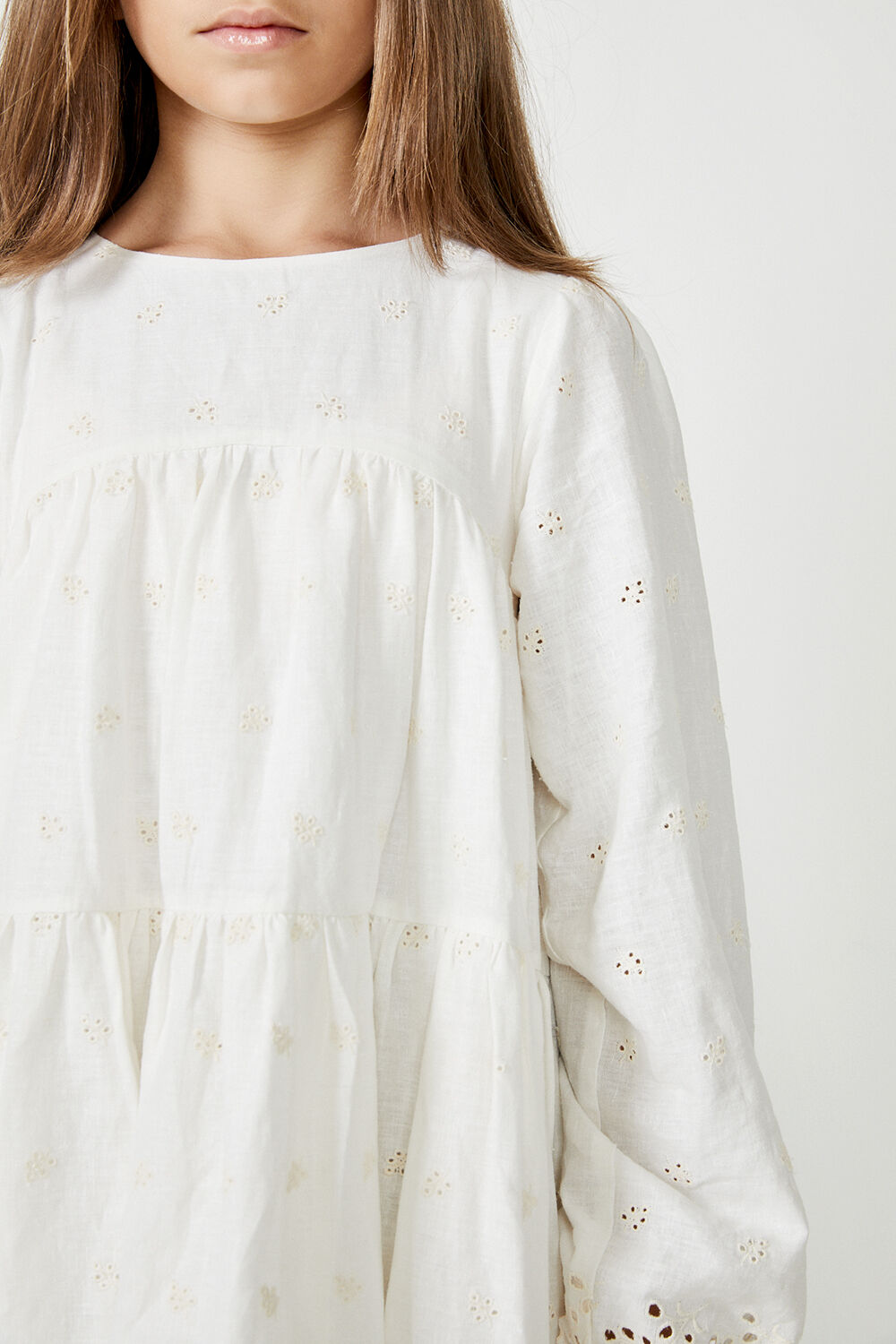 GIRLS ARIANNA MINI DRESS in colour CLOUD DANCER