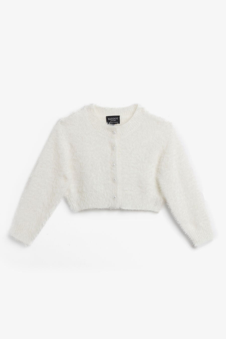 Girls Bell Sleeve Cardi in Ivory