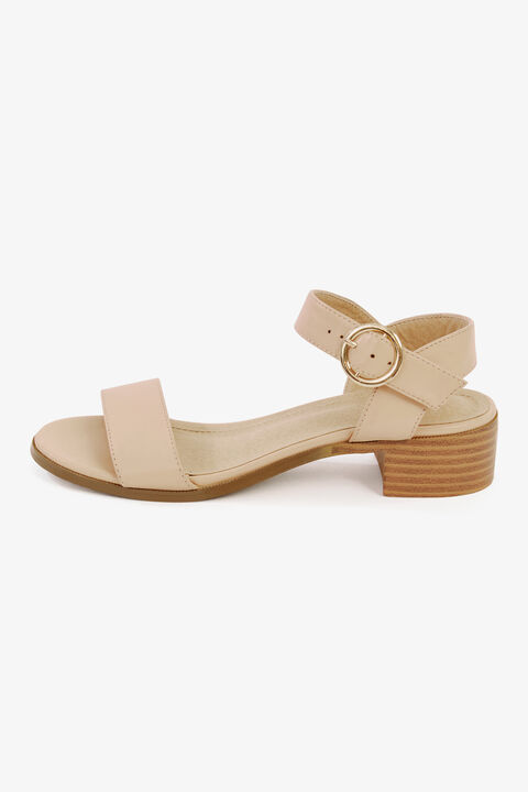GIRLS BUCKLE HEEL in colour TAN