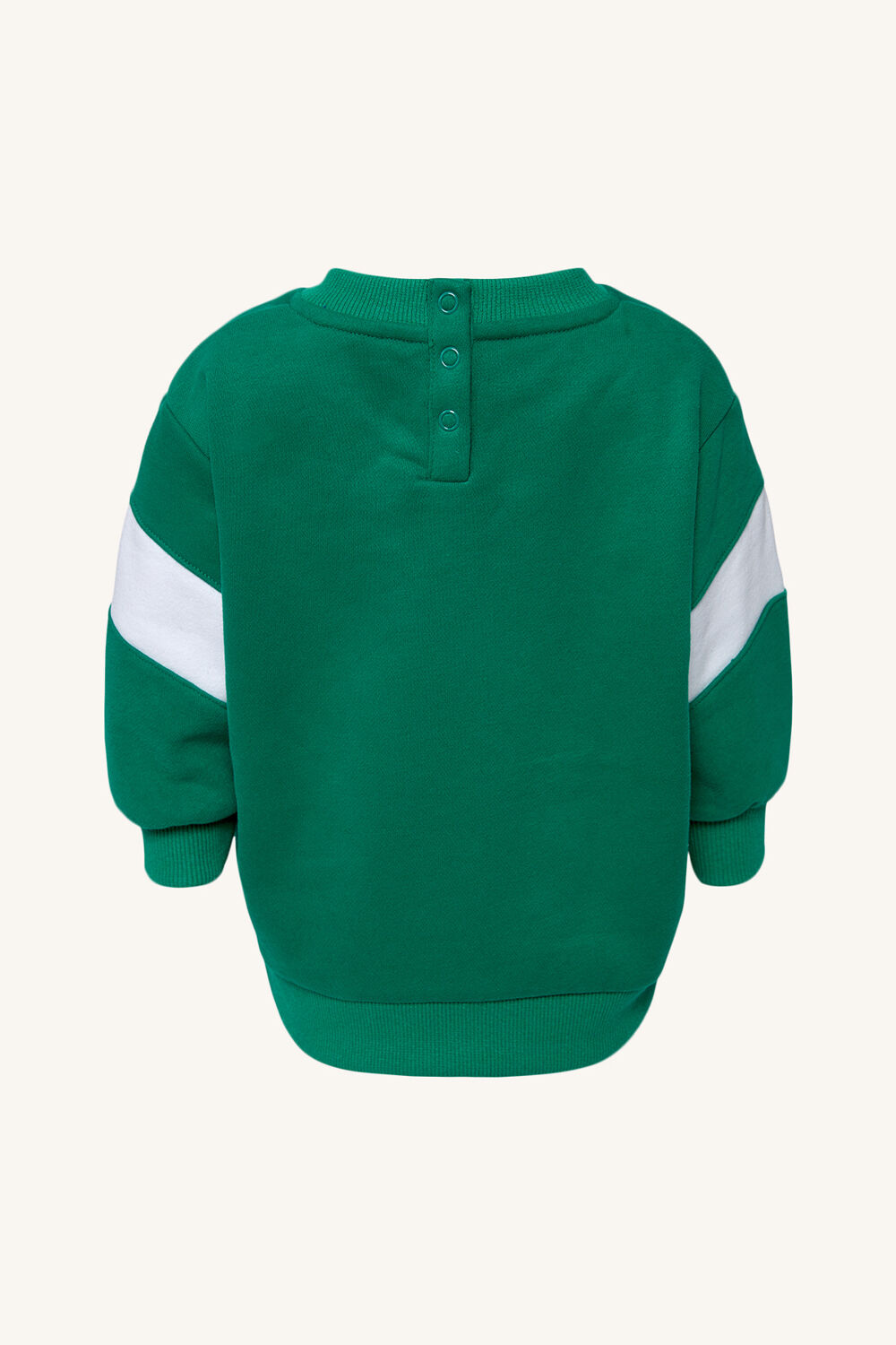 BABY GIRL OVERSIZED TRACK SWEATER in colour DEEP GRASS GREEN