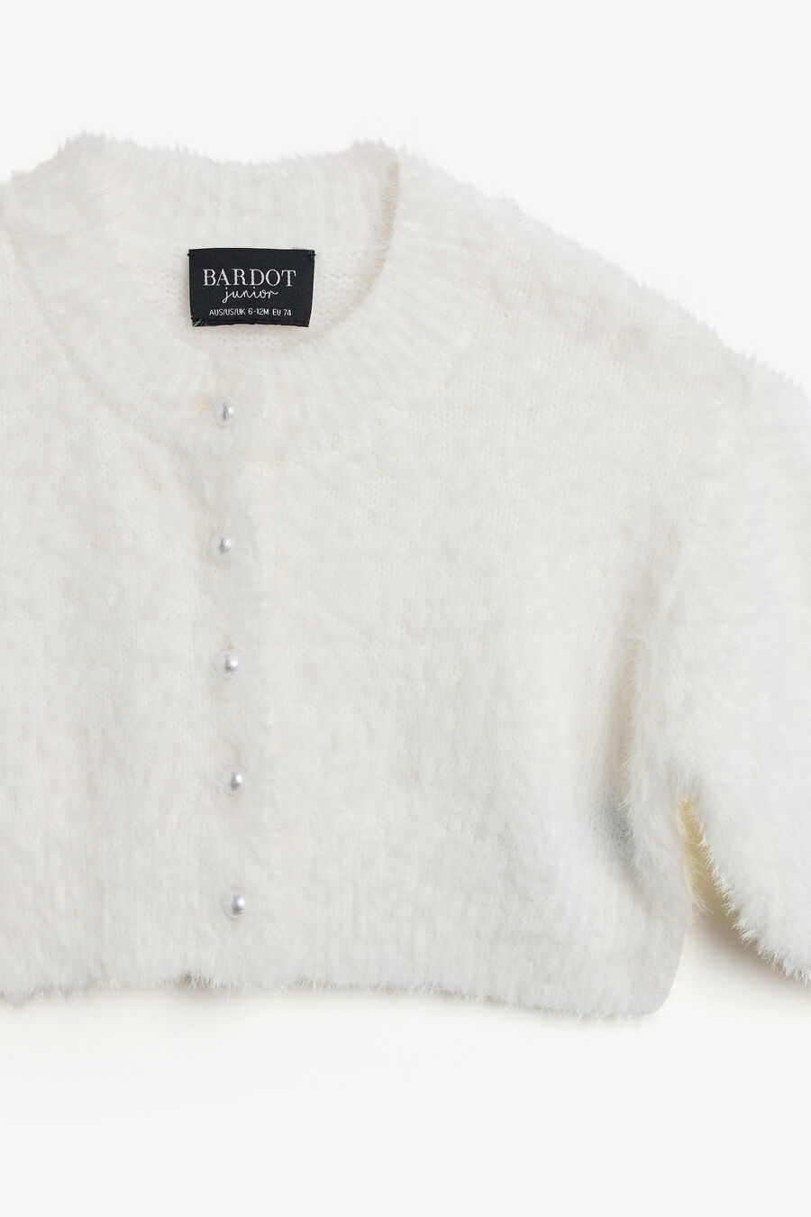 BELL SLEEVE CARDI in colour Winter White