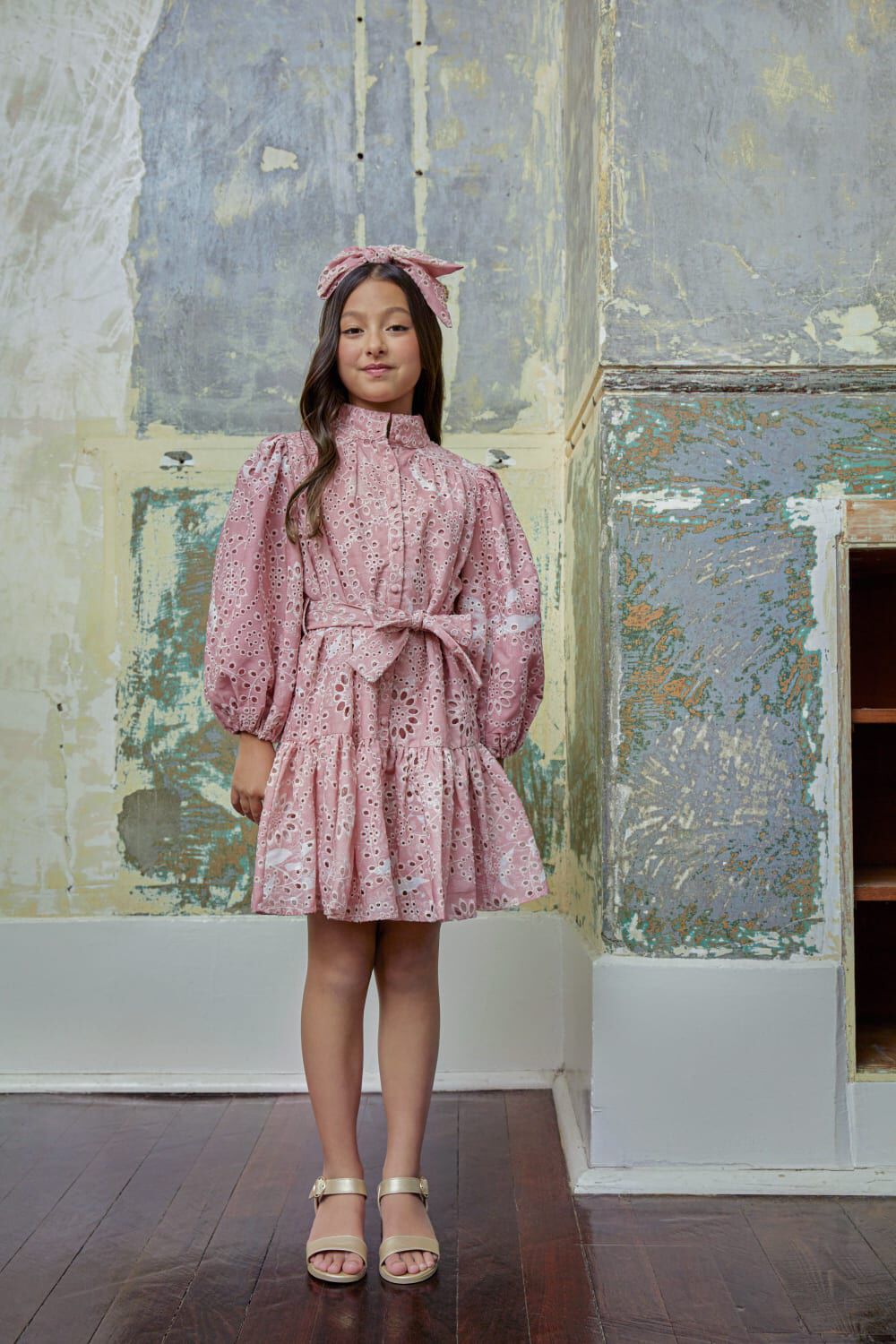 GIRLS MILA MINI SHIRT DRESS in colour ANGEL FALLS