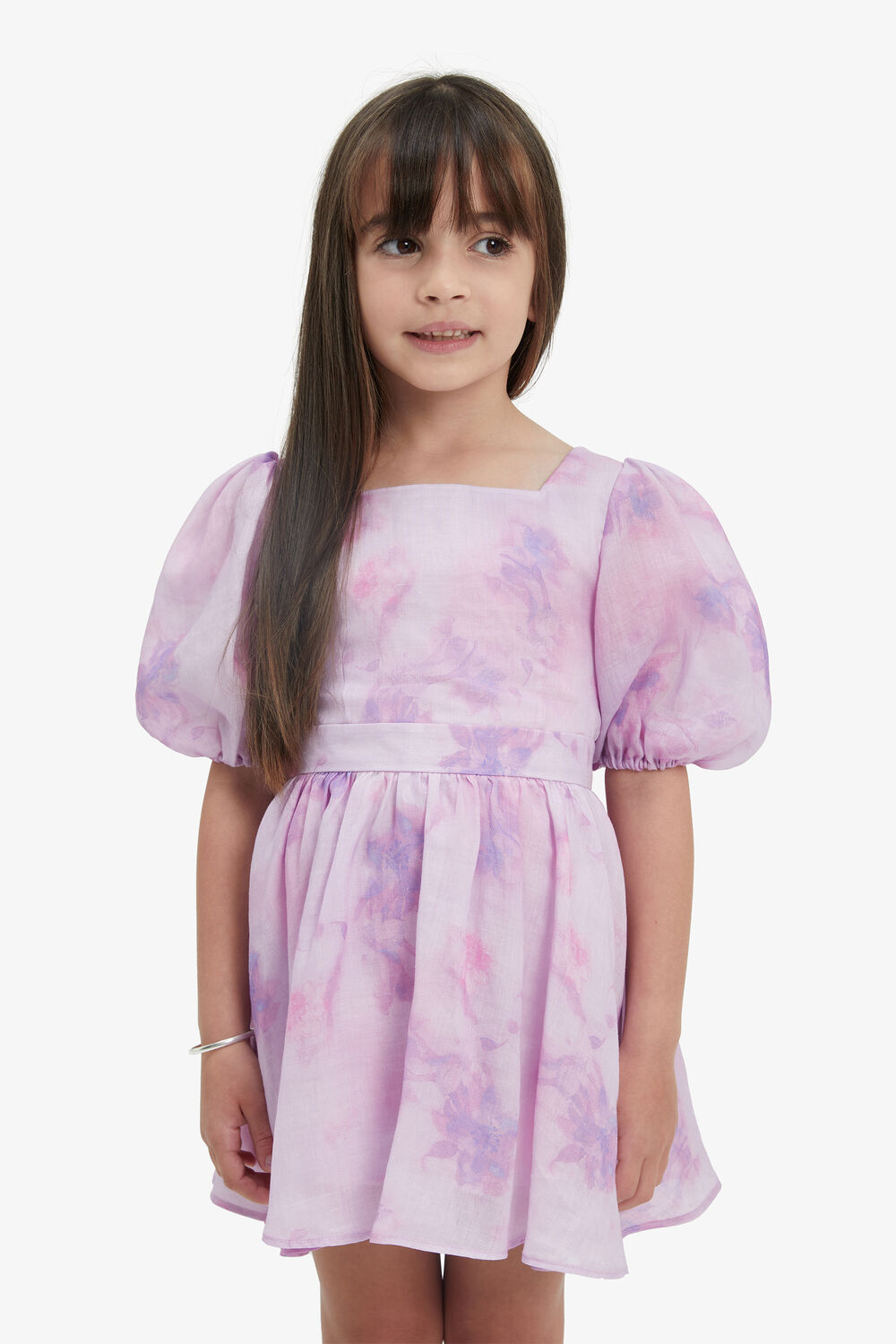 MARLA FLORAL MINI DRESS in colour ULTRA VIOLET