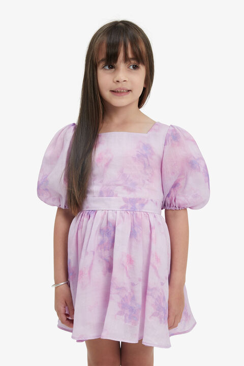 MARLA FLORAL MINI DRESS in colour ULTRA VIOLET