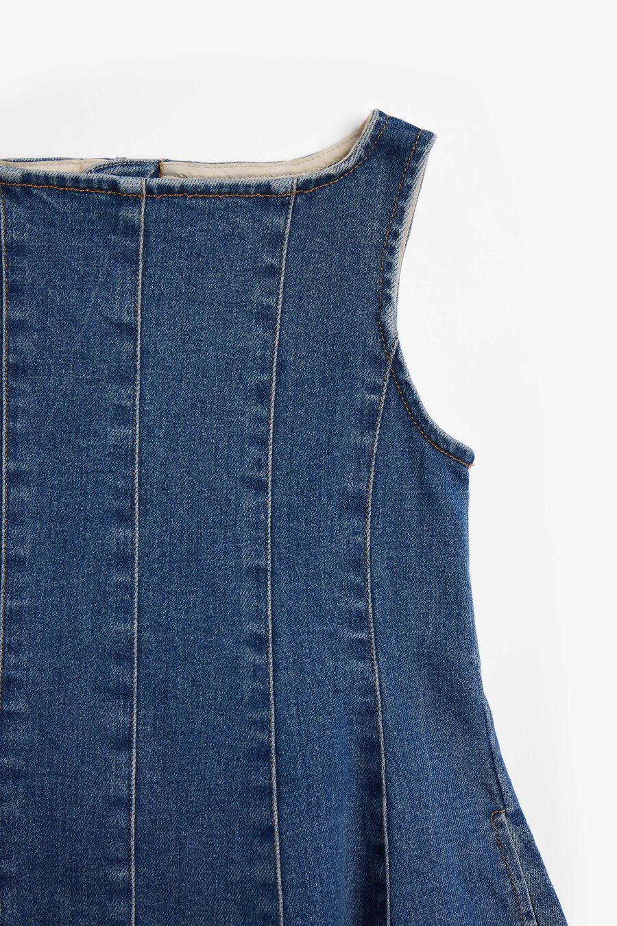 CATALINA MINI DENIM DRESS in colour Denim Blue