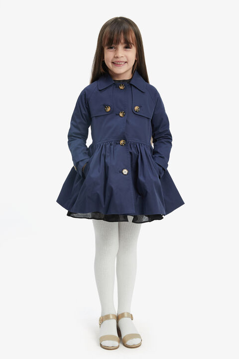 GIRLS MIA CLASSIC TRENCH in colour BLACK IRIS