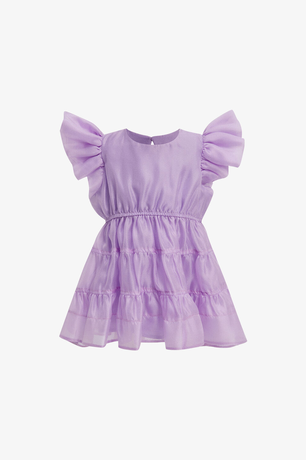 OSHIN ORGANZA DRESS in colour LILAC CHIFFON