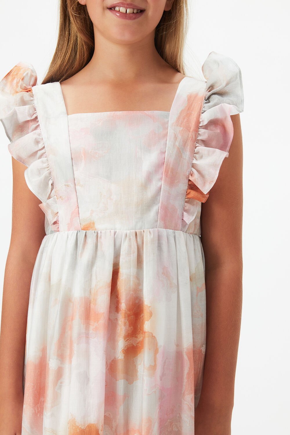 GIRLS tianna midi dress in colour ROSE QUARTZ