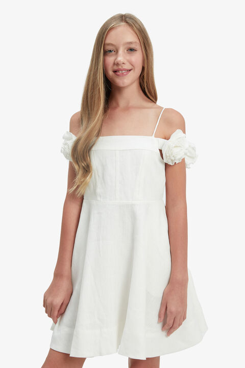 SIGMA CORSET MINI DRESS in colour BRIGHT WHITE