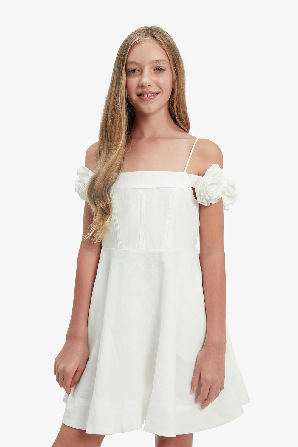 SIGMA CORSET MINI DRESS in colour BRIGHT WHITE