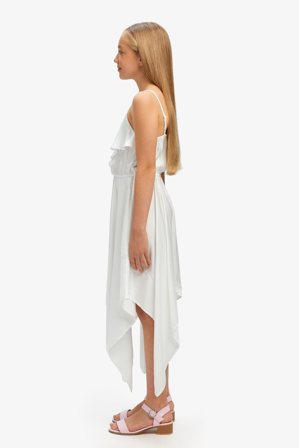 GIRLS ADDY HANKY DRESS in colour BRIGHT WHITE