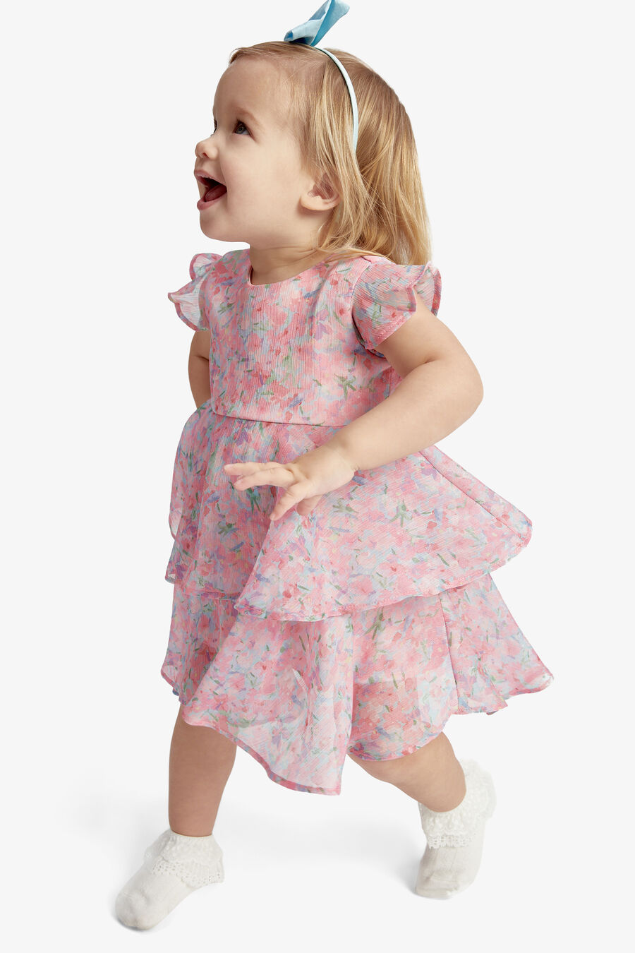 LUCY FLORAL MINI DRESS in colour Pink Floral