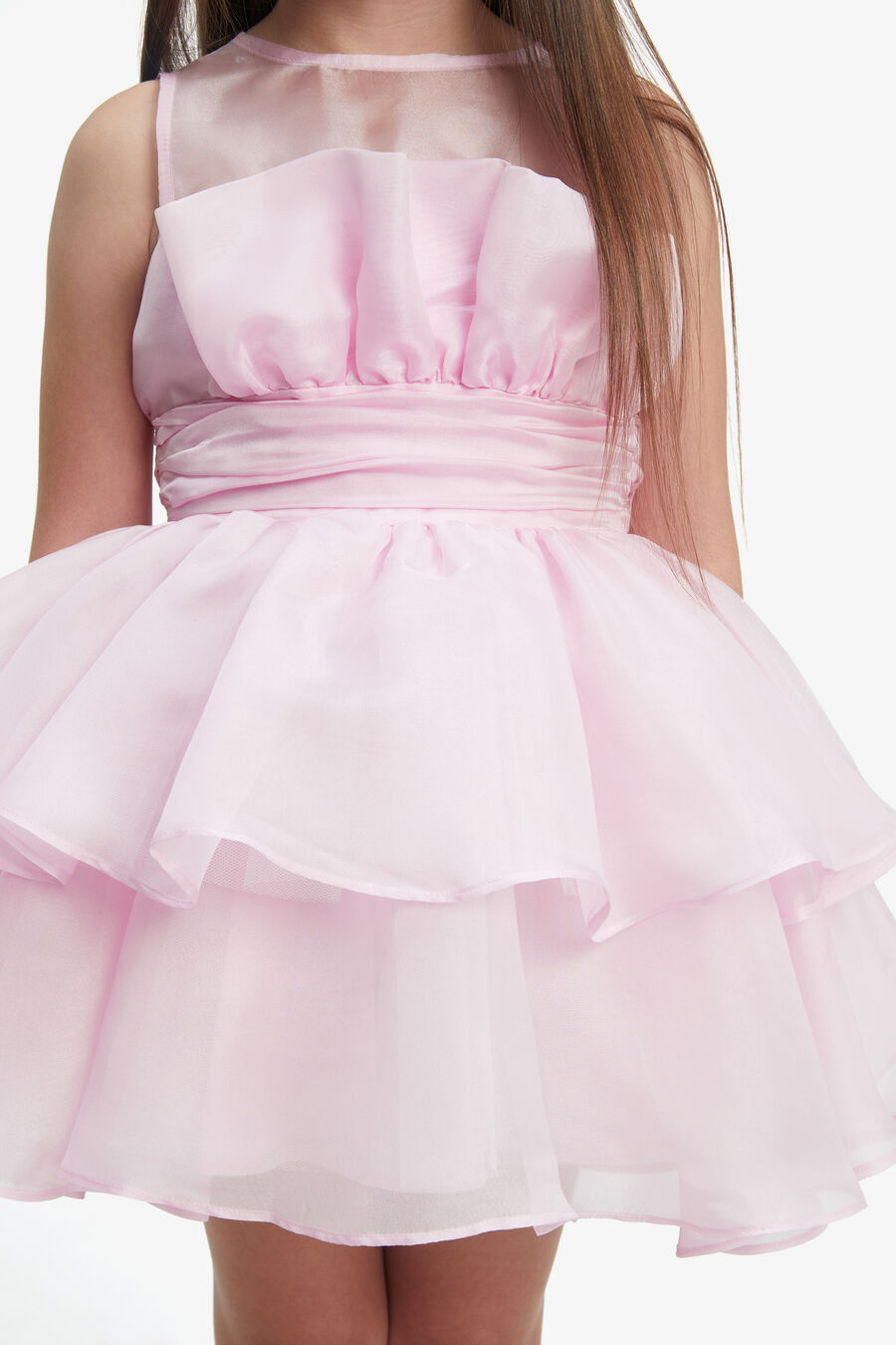 Girls Fallon Organza Mini Dress