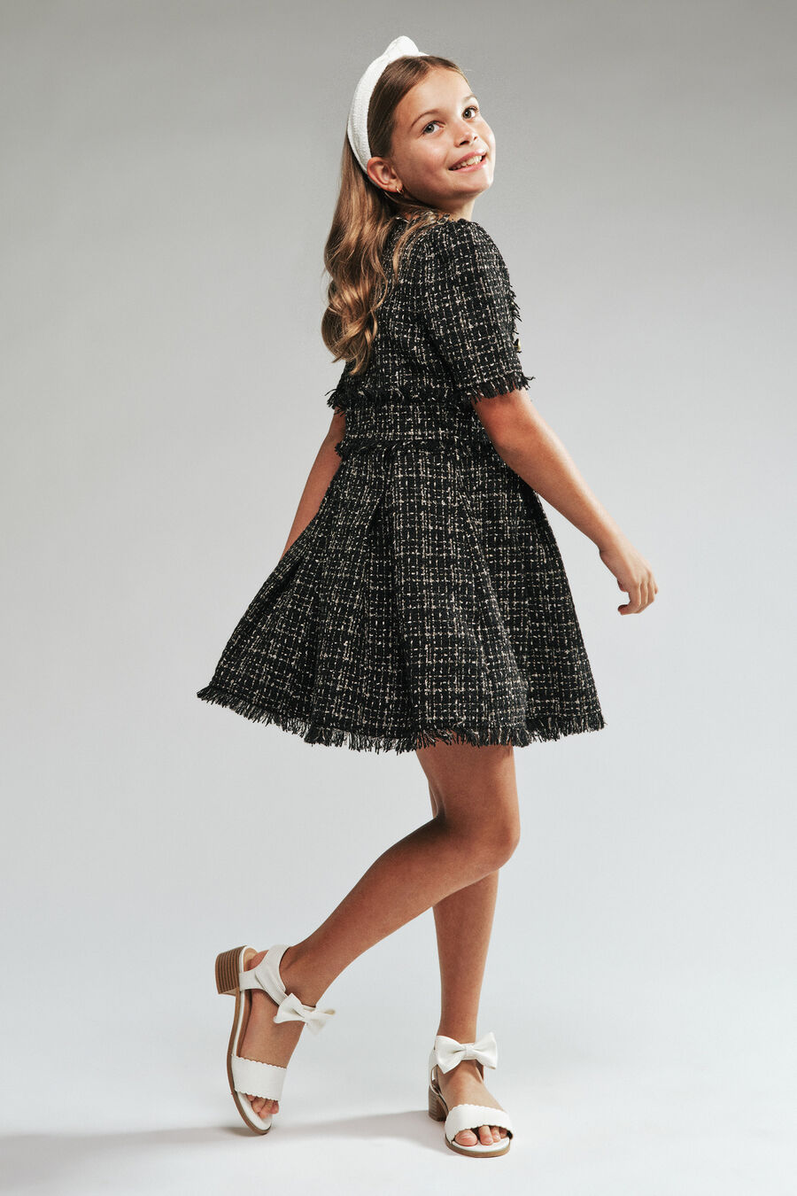 Girls Brielle Boucle Dress