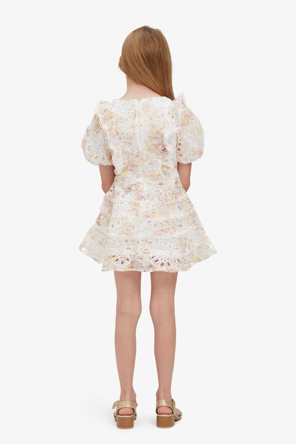 girls annika mini dress in sunny fl in colour EL N YELLOW