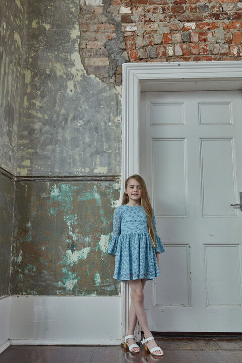 ELOISE LACE DRESS in colour BABY BLUE
