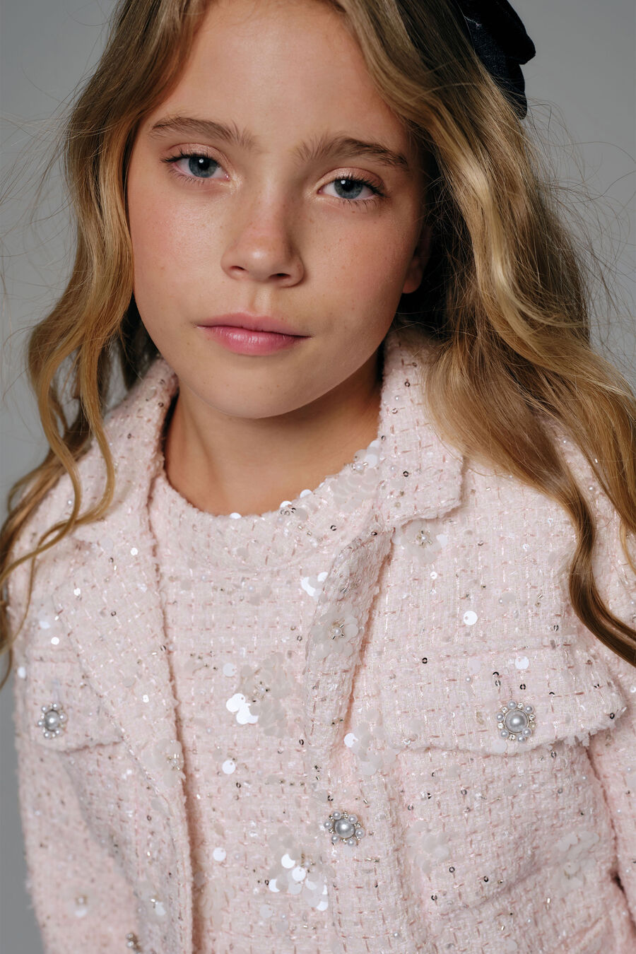 YVE BOUCLE BLAZER in colour Soft Pink