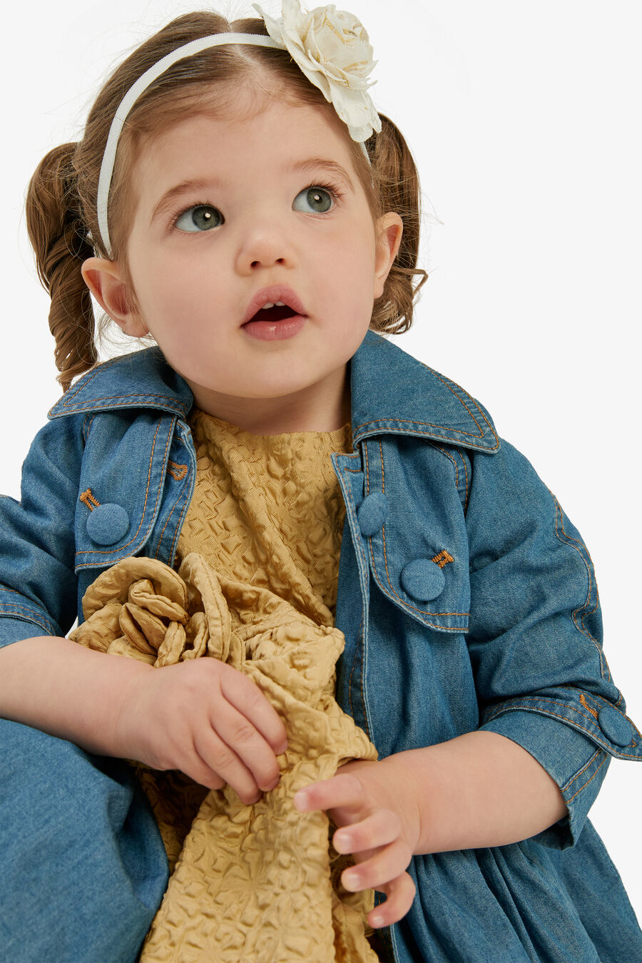 Baby Girl Mia Chambray Trench