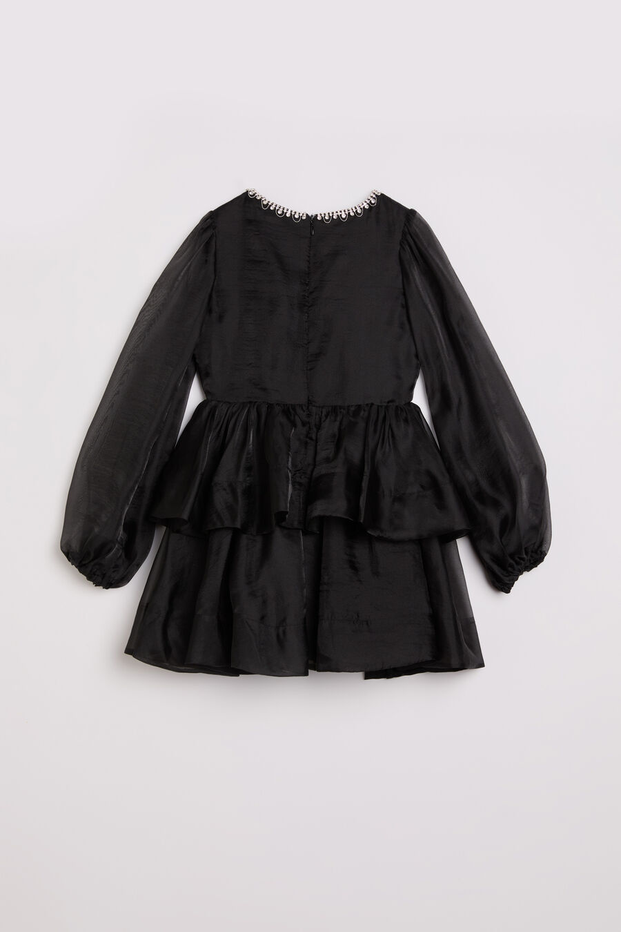 Girls Wednesday Organza Trim Dress