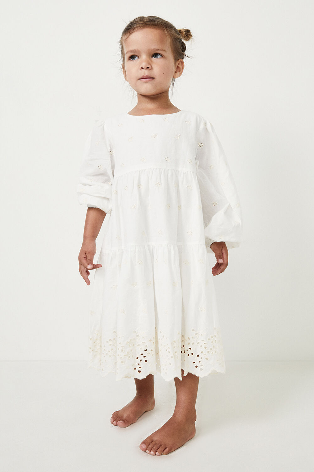 GIRLS ARIANNA MINI DRESS in colour CLOUD DANCER