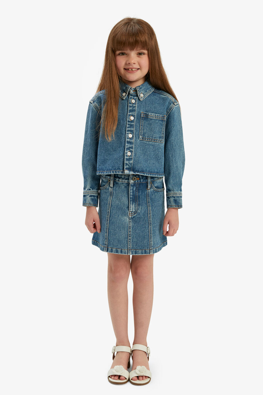 Girls Cairo Denim Mini Skirt