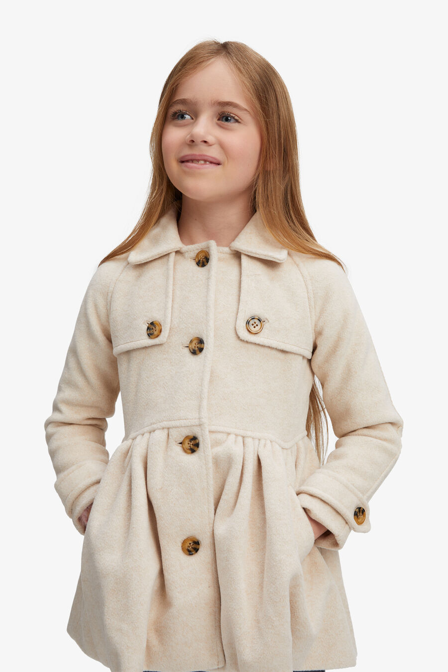 TIA TRENCH COAT in colour Light Beige