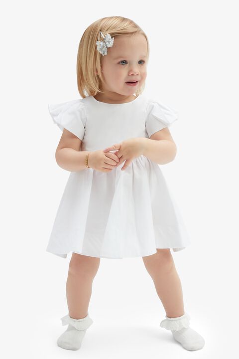 BABY GIRL LANAI POPLIN DRESS in colour BRIGHT WHITE