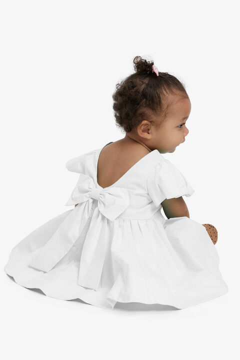 BABY GIRL LANAI POPLIN DRESS in colour BRIGHT WHITE