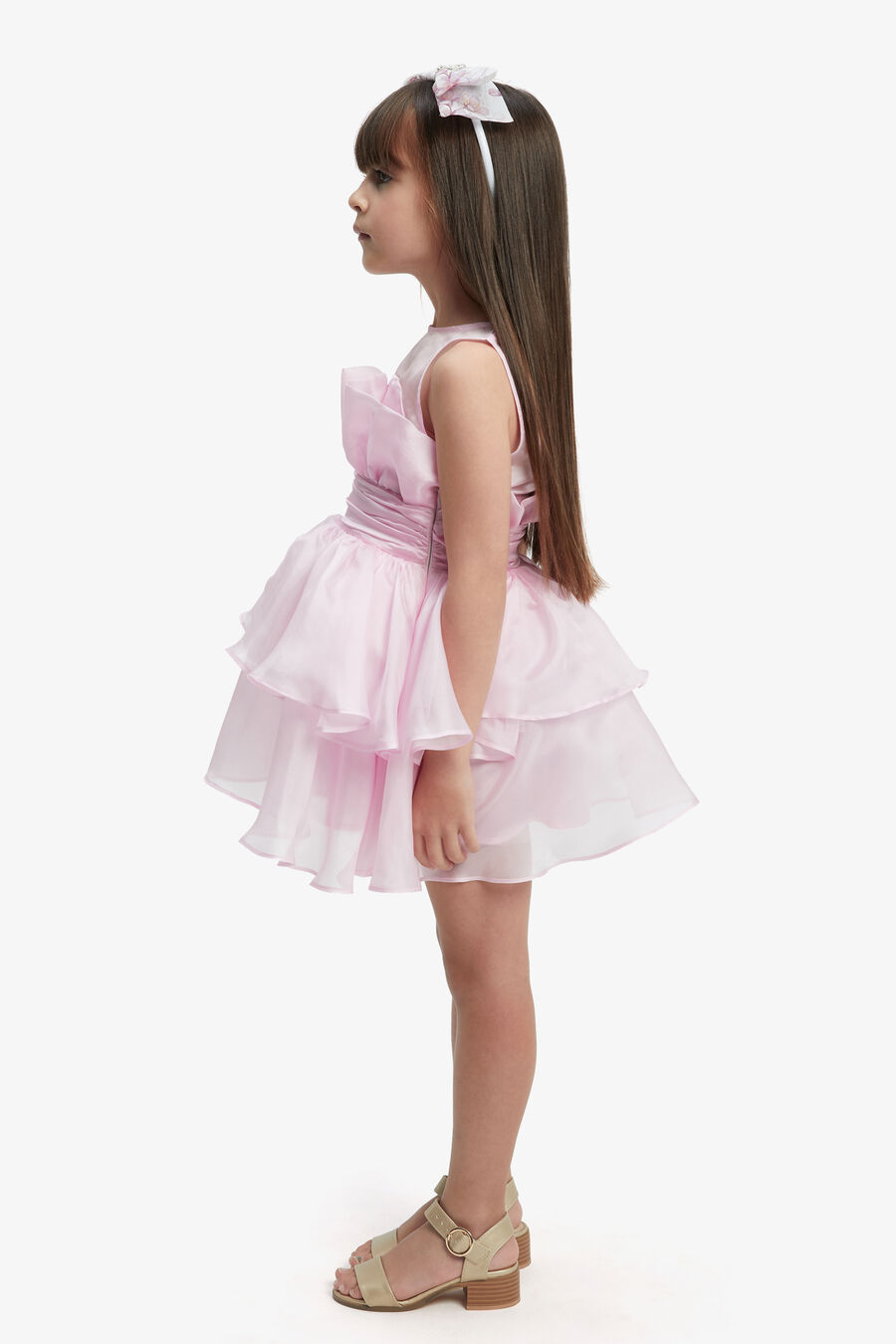 Girls Fallon Organza Mini Dress