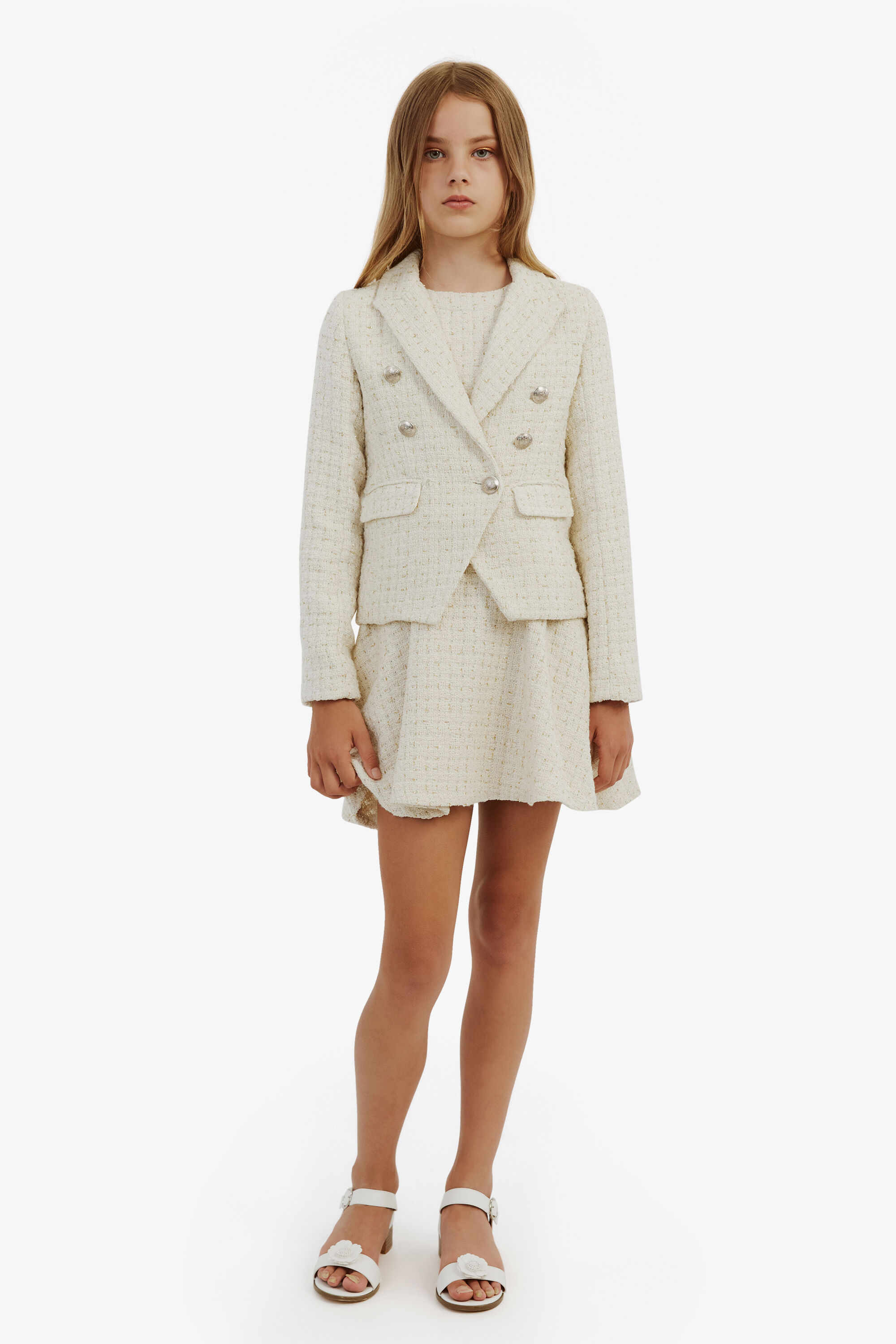 Girls boucle jacket store