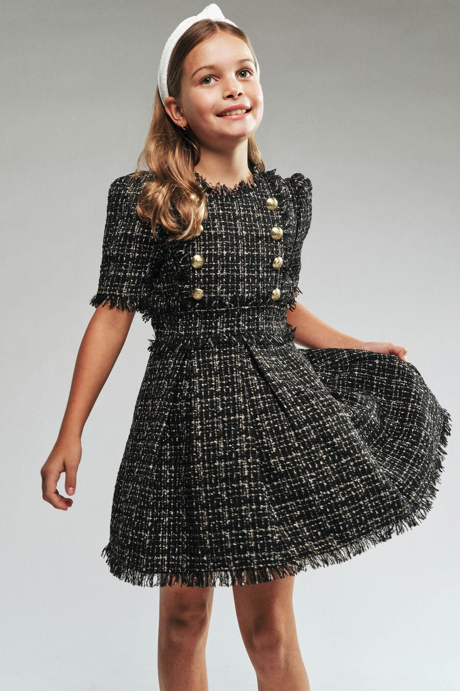 Girls Brielle Boucle Dress