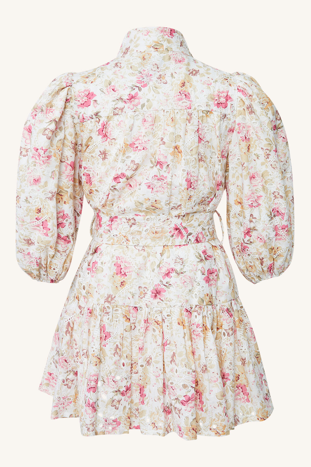 girls asha mini shirt dress in vintage fl in colour ROSE TAN