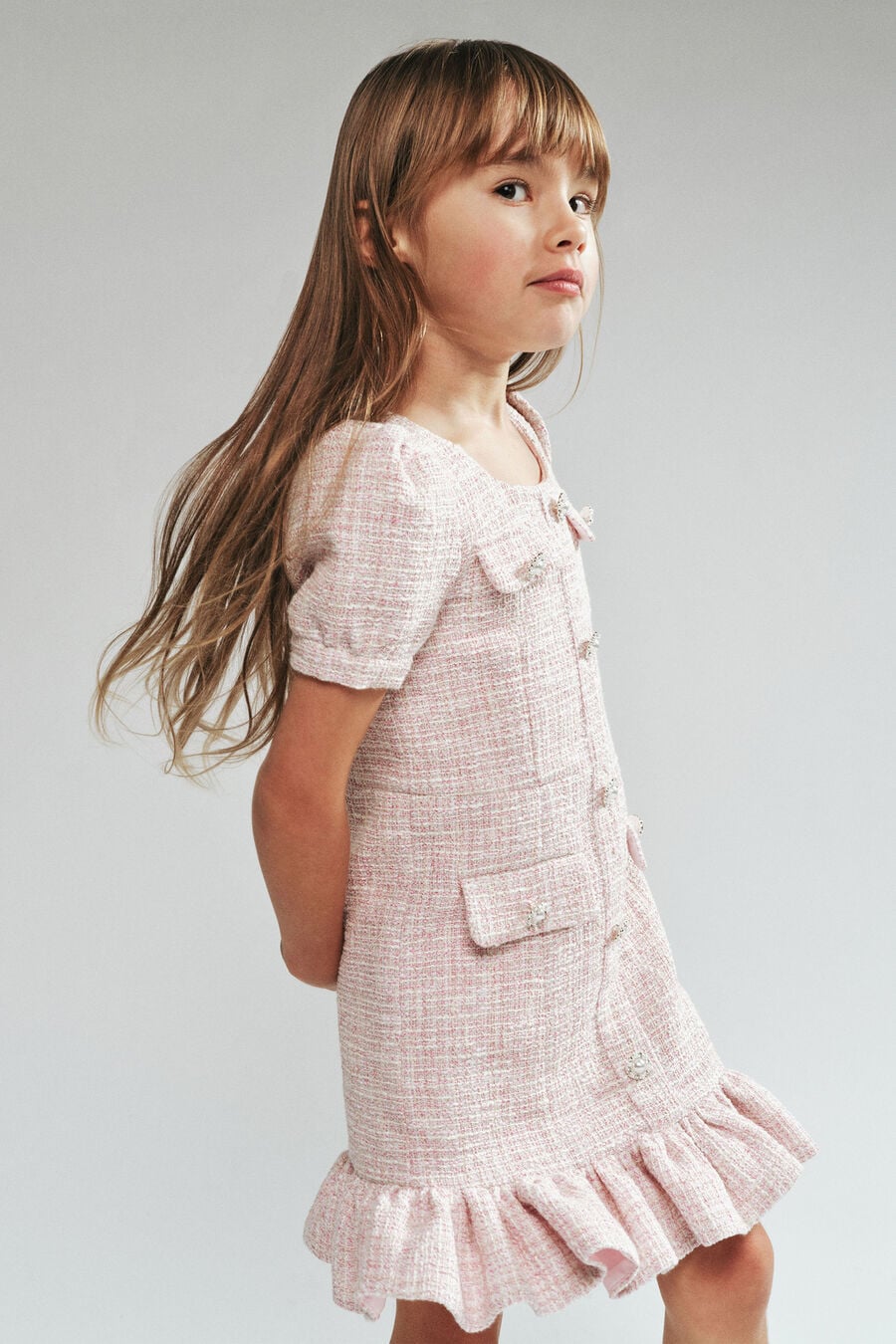 Girls Etta Boucle Dress