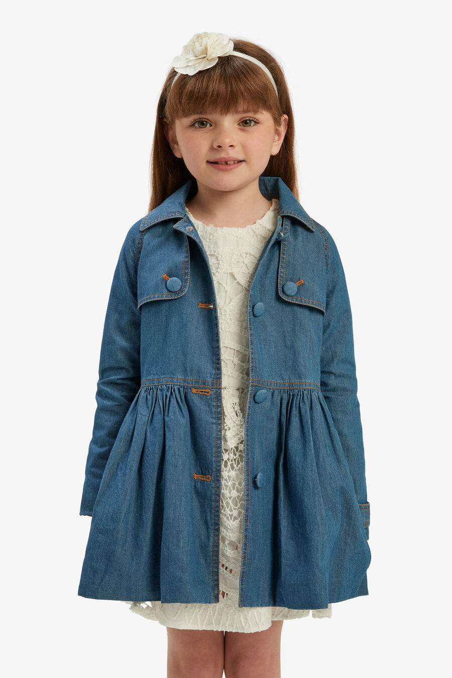 Girls Mia Chambray Trench