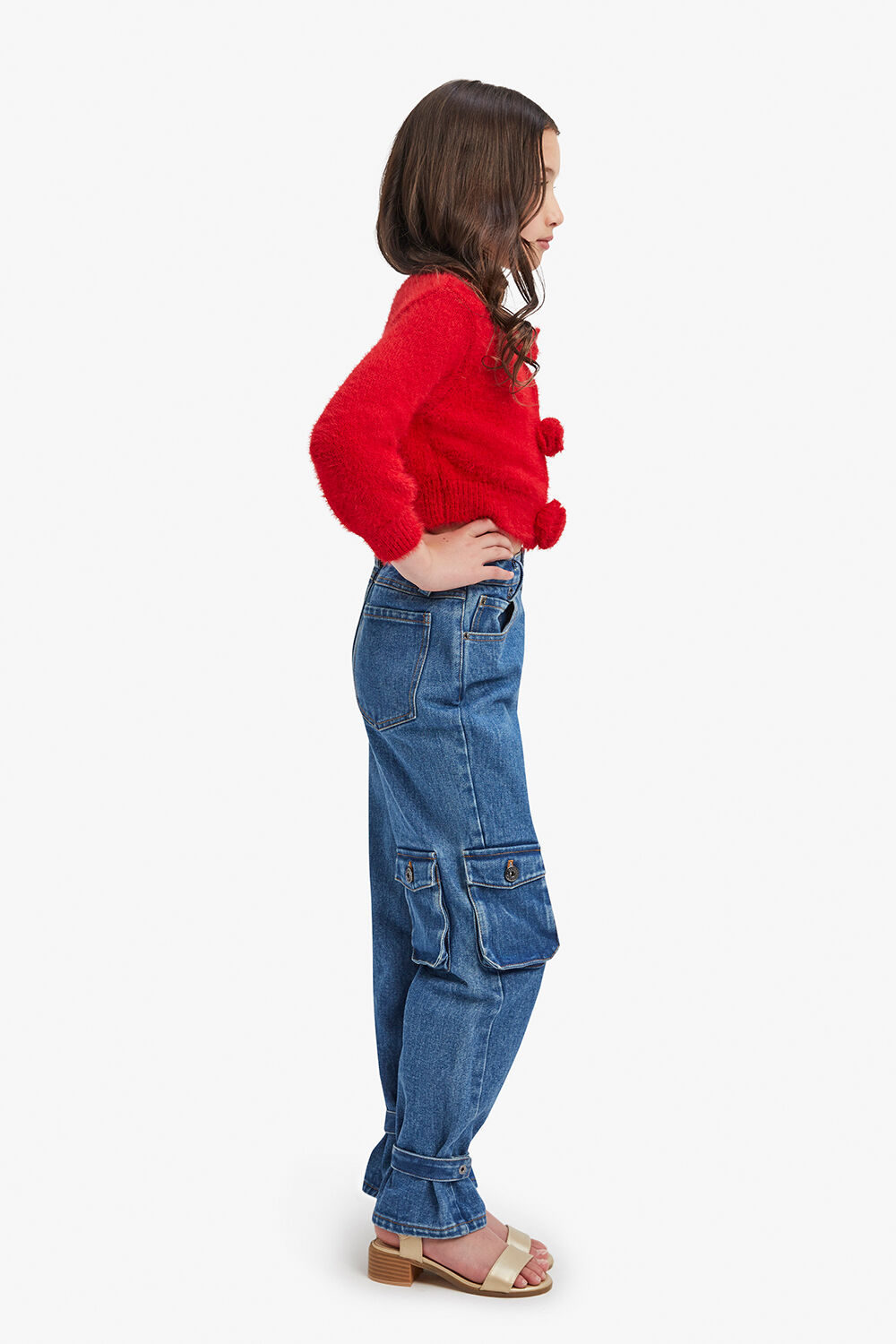 DENIM CARGO PANT in colour CITADEL