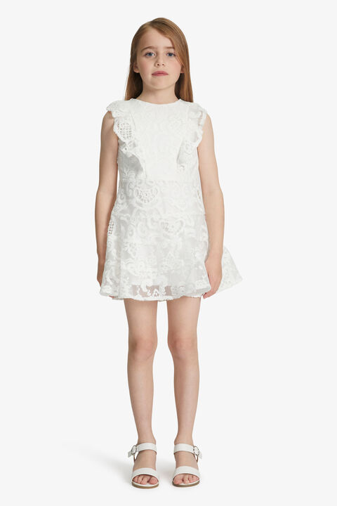 SADIE LACE DRESS in colour CLOUD DANCER