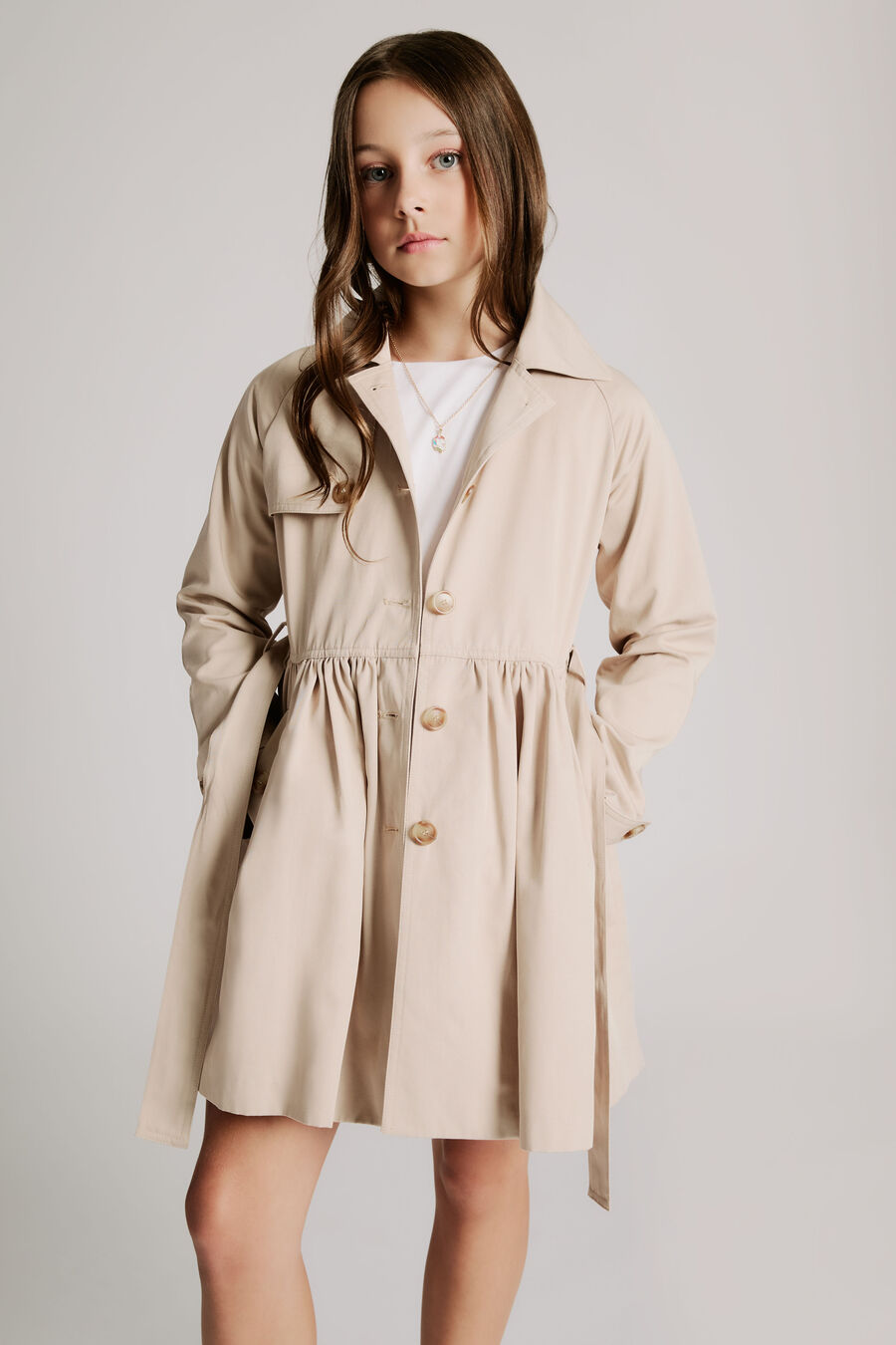 LUCIA CLASSIC TRENCH in colour TAN