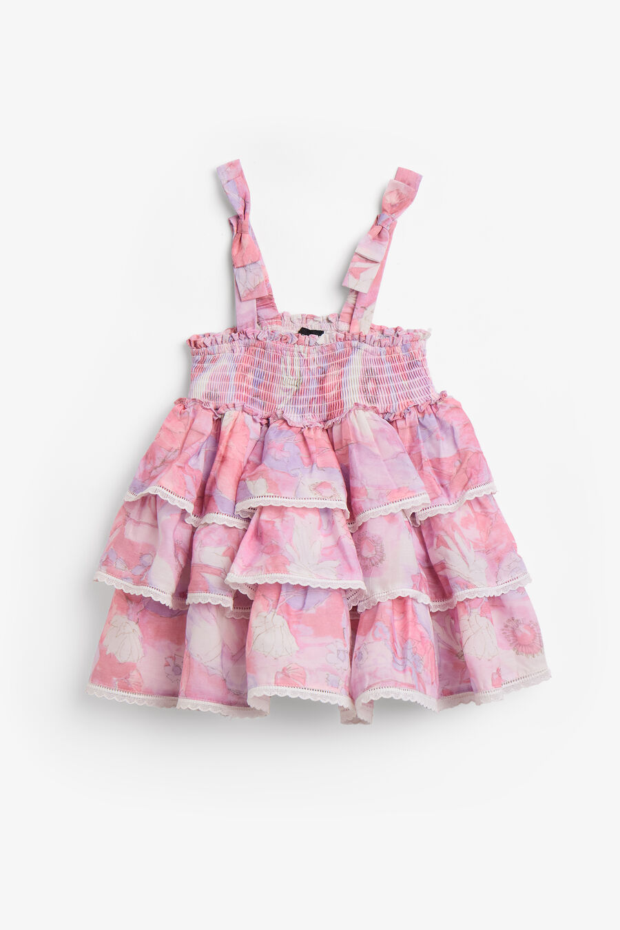 LEXIE TIERED DRESS in colour Pink